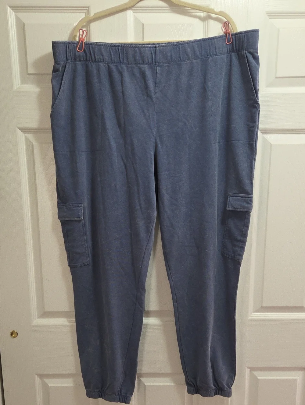AnyBody Cargo Joggers in Dusty Blue